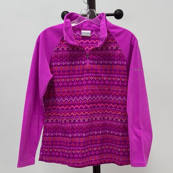 Columbia Girl's Pink Fleece Zip Pullover Size XL (18-20) - Picture 1 of 5